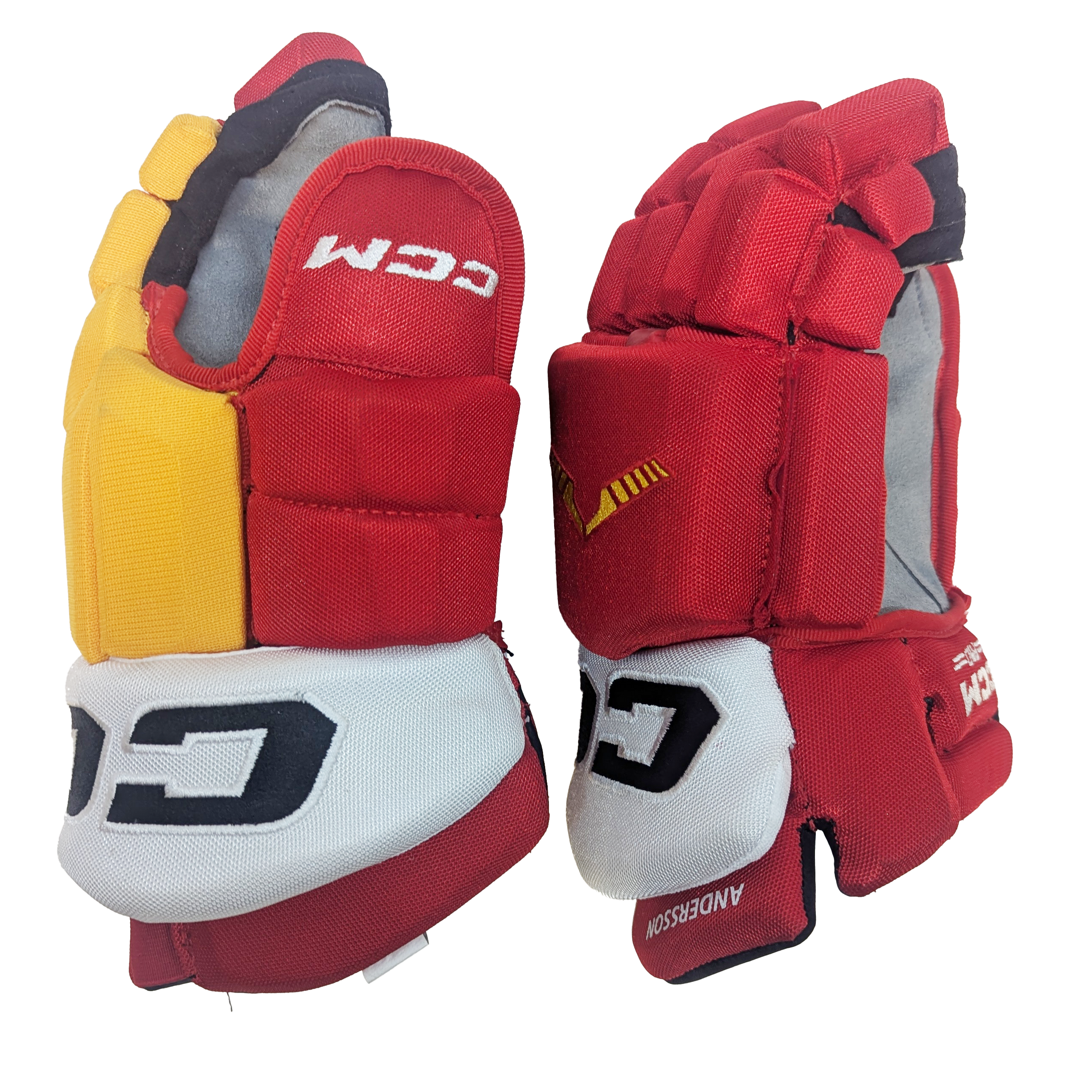 CCM HGTKPP - Gant NHL Pro Stock - Rasmus Andersson (Rouge/Jaune/Blanc)